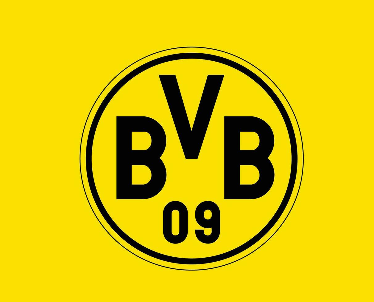 borussia Dortmund club logo símbolo fútbol americano bundesliga Alemania resumen diseño vector ilustración con amarillo antecedentes