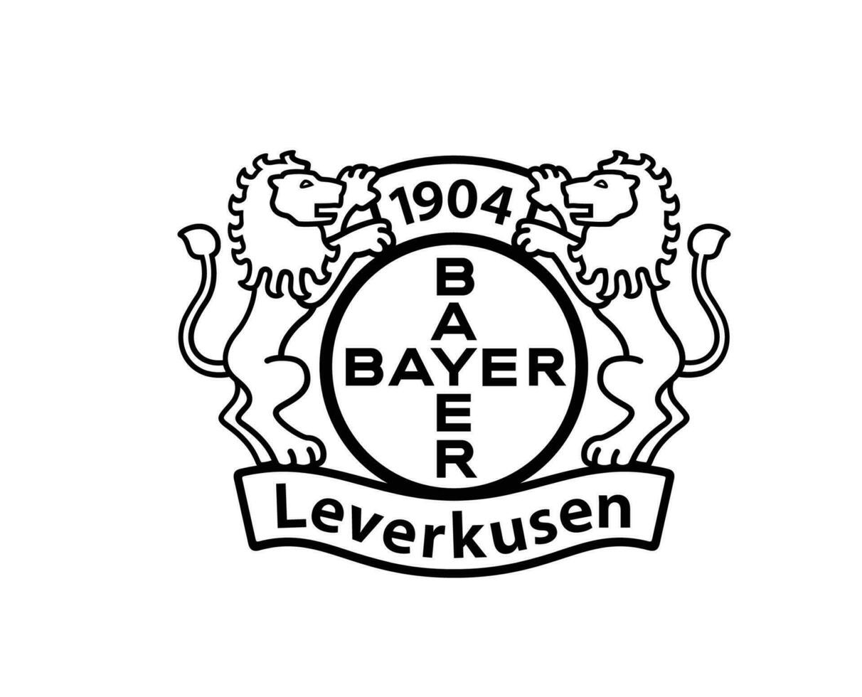 Bayer 04 Leverkusen Club Logo Symbol Black Football Bundesliga Germany Abstract Design Vector Illustration