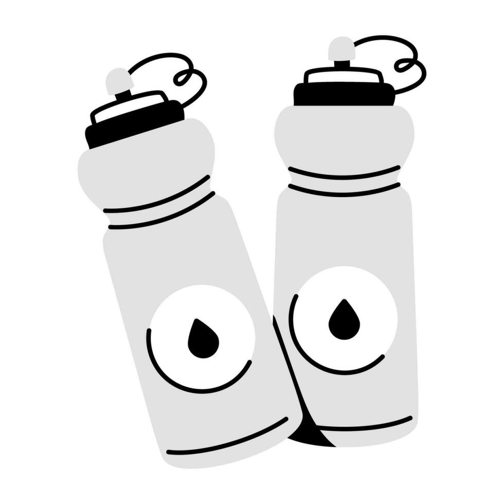 Trendy Water Bottles vector