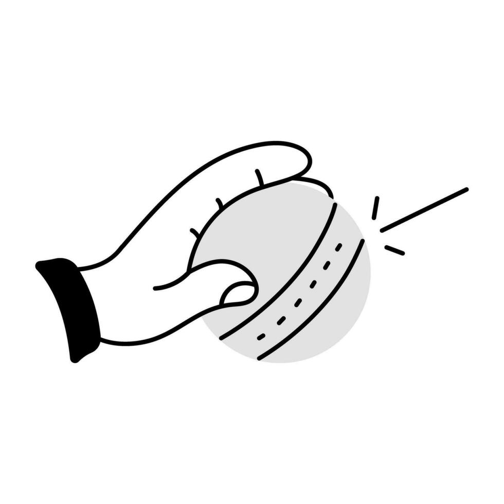Trendy Cricket Bowling vector