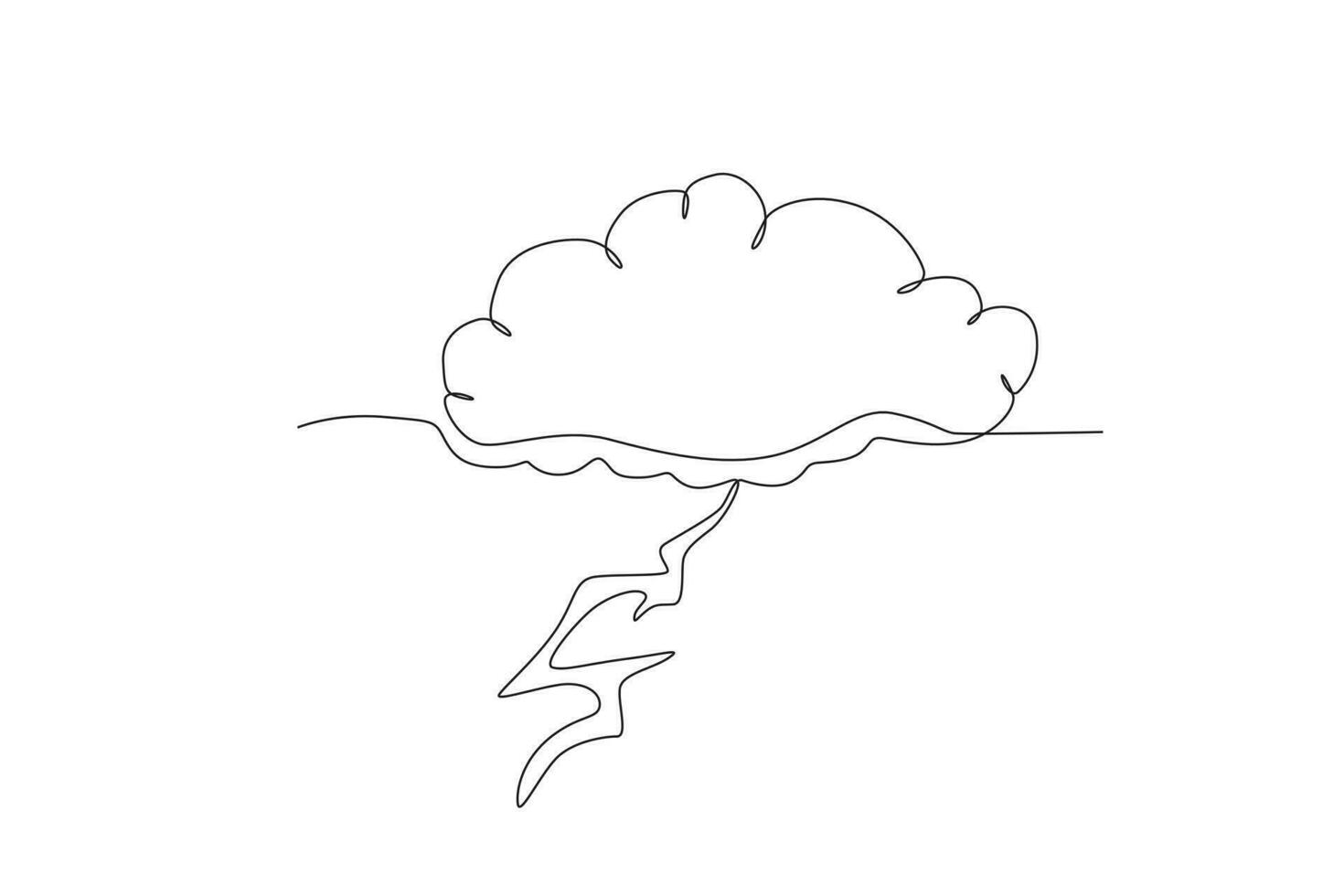 A terrifying thunderstorm vector