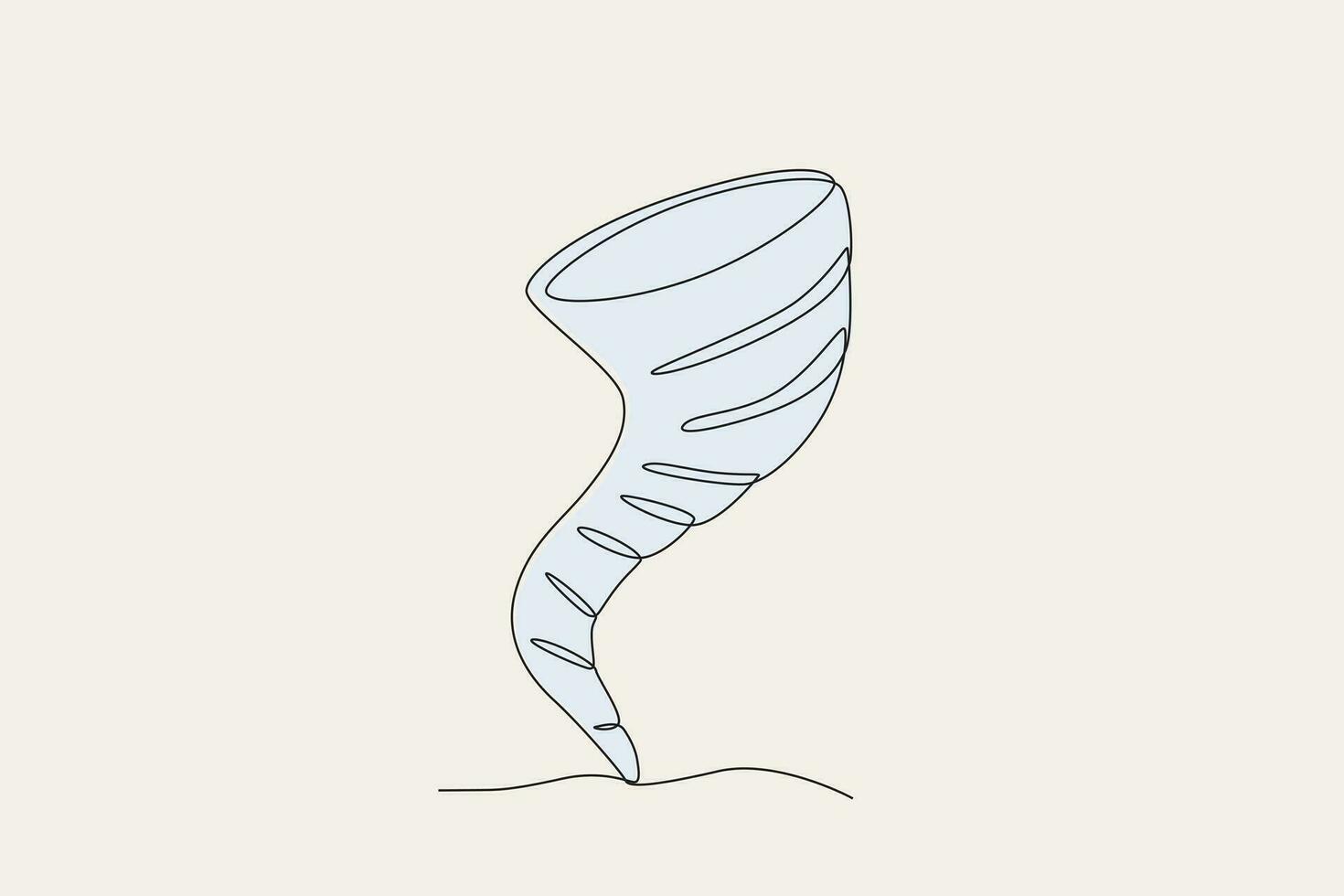 Color illustration of a tornado vector