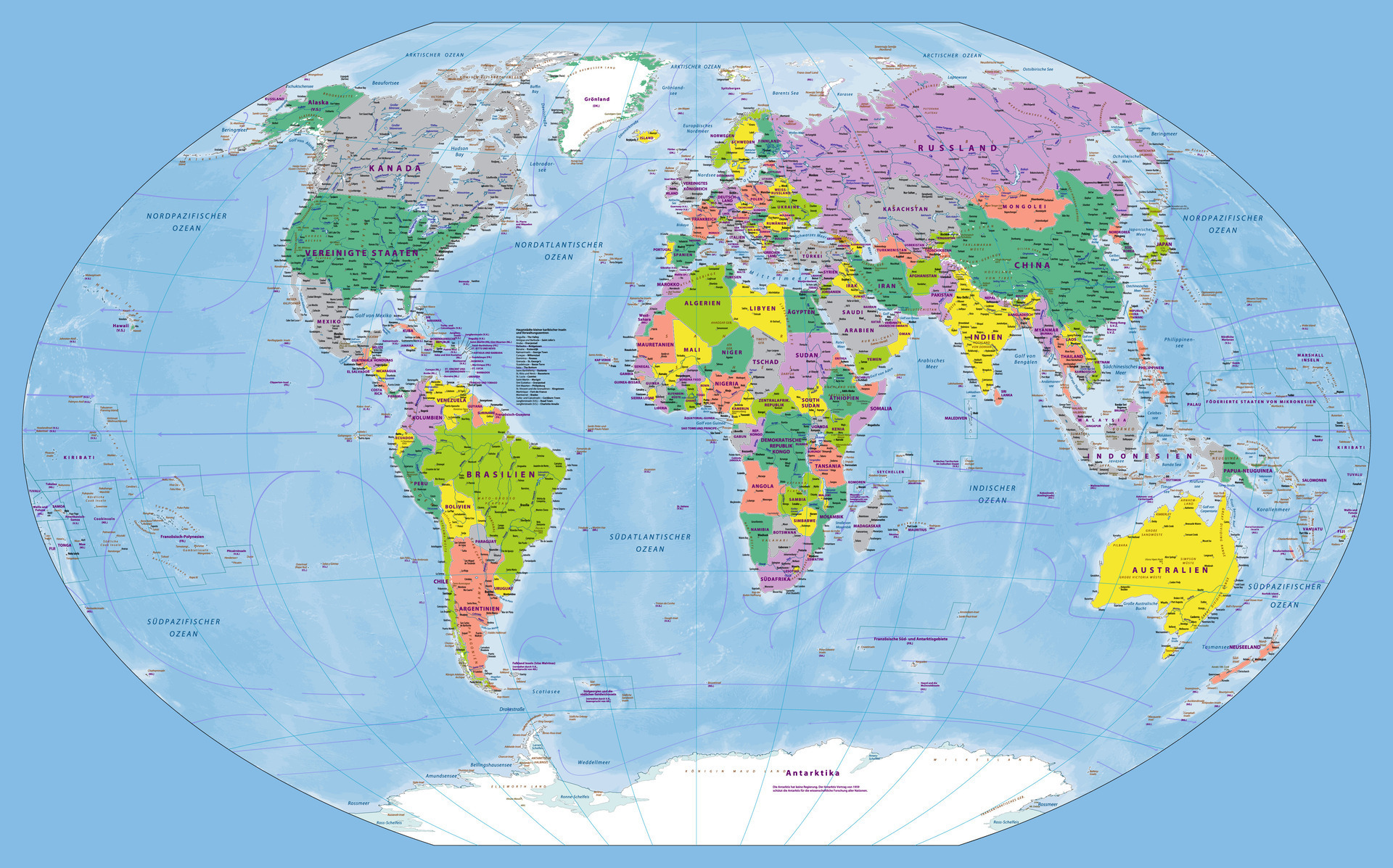 Political World Map German Language Winkel Tripel Projection 27728563 Political World Map German Language Winkel Tripel Projection Vector