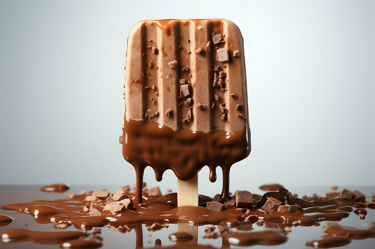 Shot of delicious chocolate ice cream photo