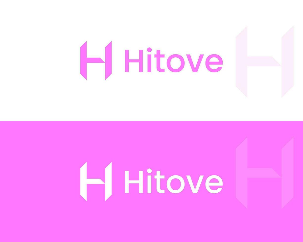 Abstract Letter HT linked logo, ht modern minimalist logo vector