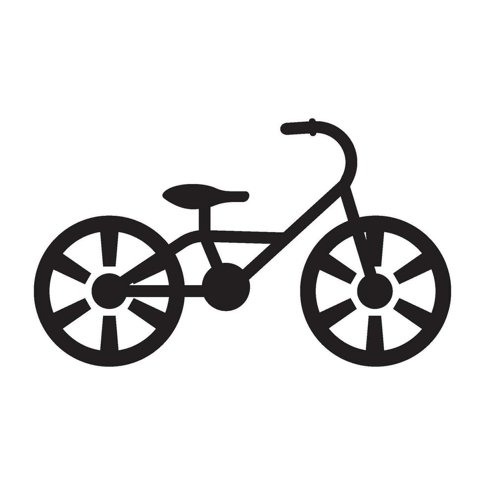 niño bicicleta icono vector