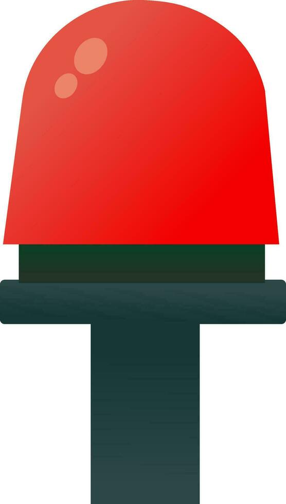 Isolated Siren or Red Light Icon In Flat Style. vector