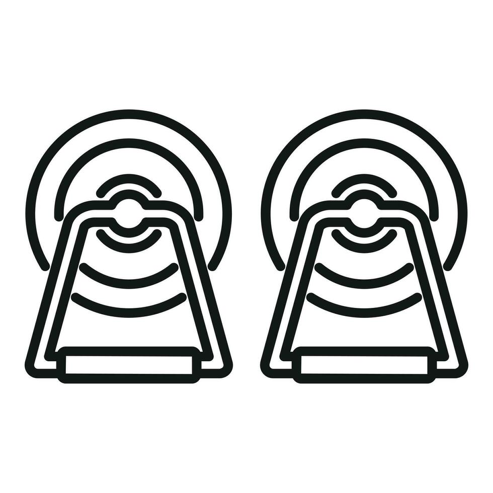 Bobine thread icon outline vector. Fabric plant vector