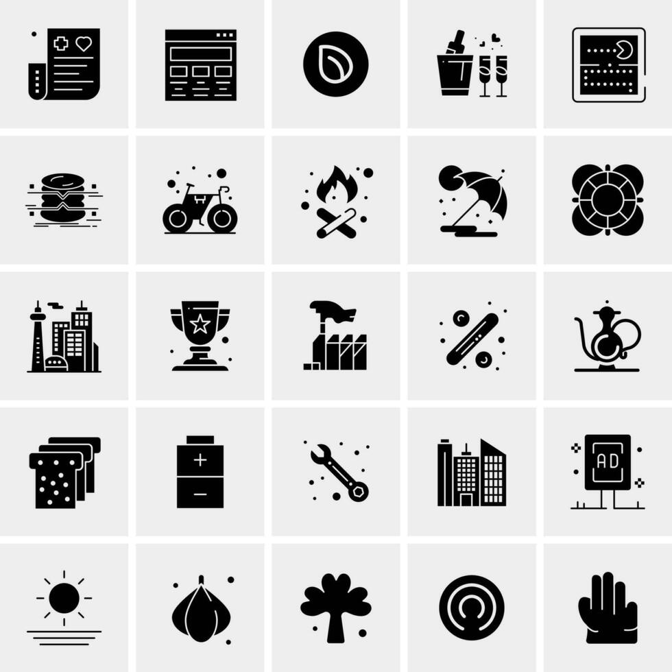 25 iconos de negocios universales vector ilustración de icono creativo para usar en proyectos relacionados con la web y dispositivos móviles