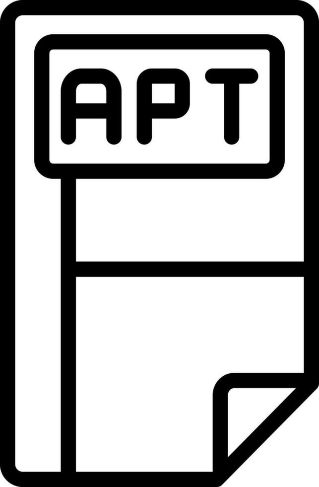 line icon for apt vector