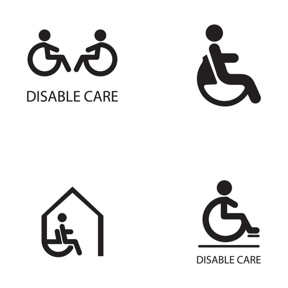 Disabled icon illustration isolated vector sign symbol