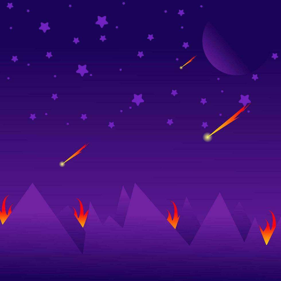 Galaxy background with meteor vector