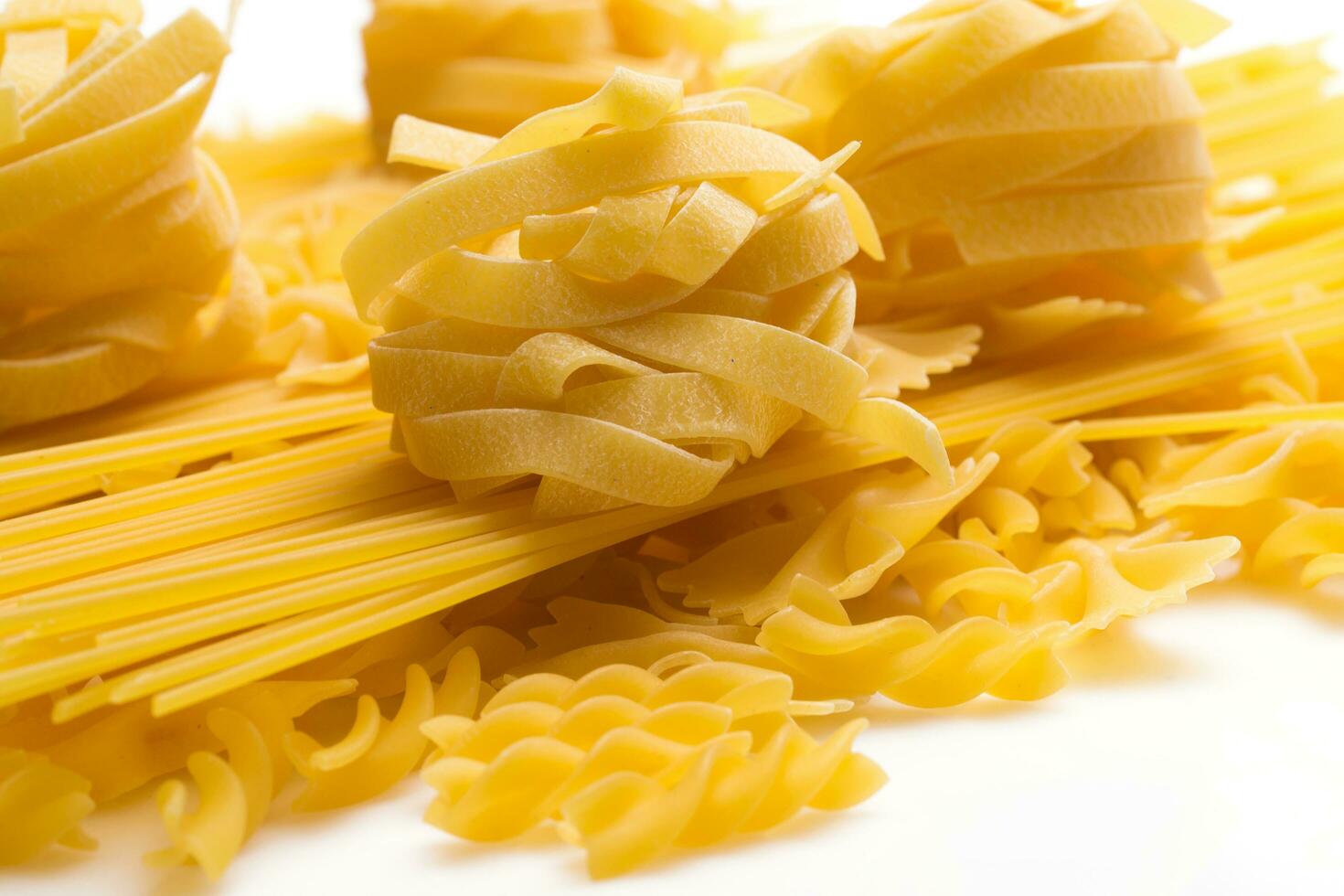 Different Uncooked pasta photo