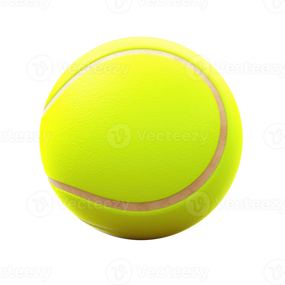 Yellow tennis ball isolated png