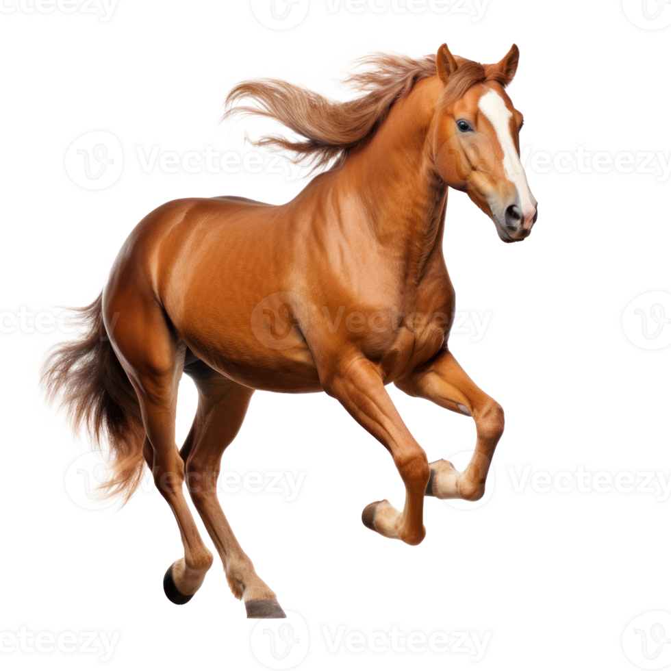 Brown horse run gallop isolated 27729280 PNG