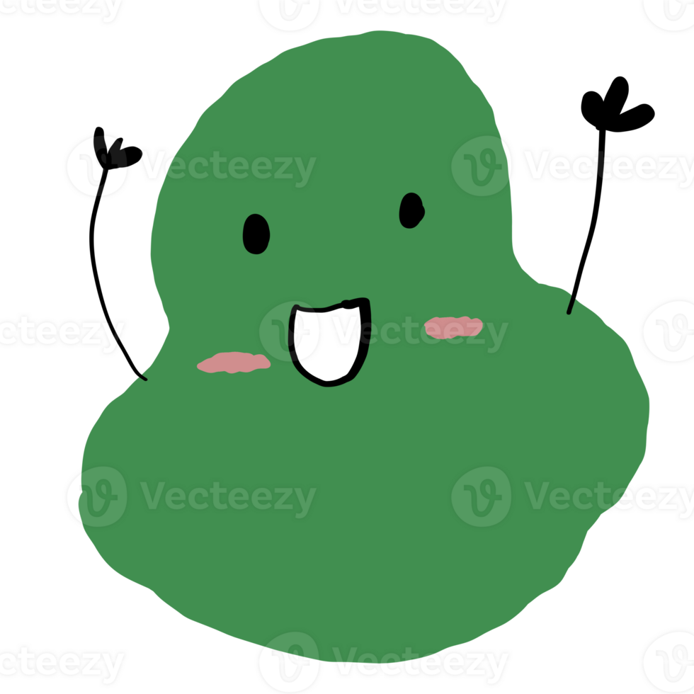 Icon cartoon green smile png