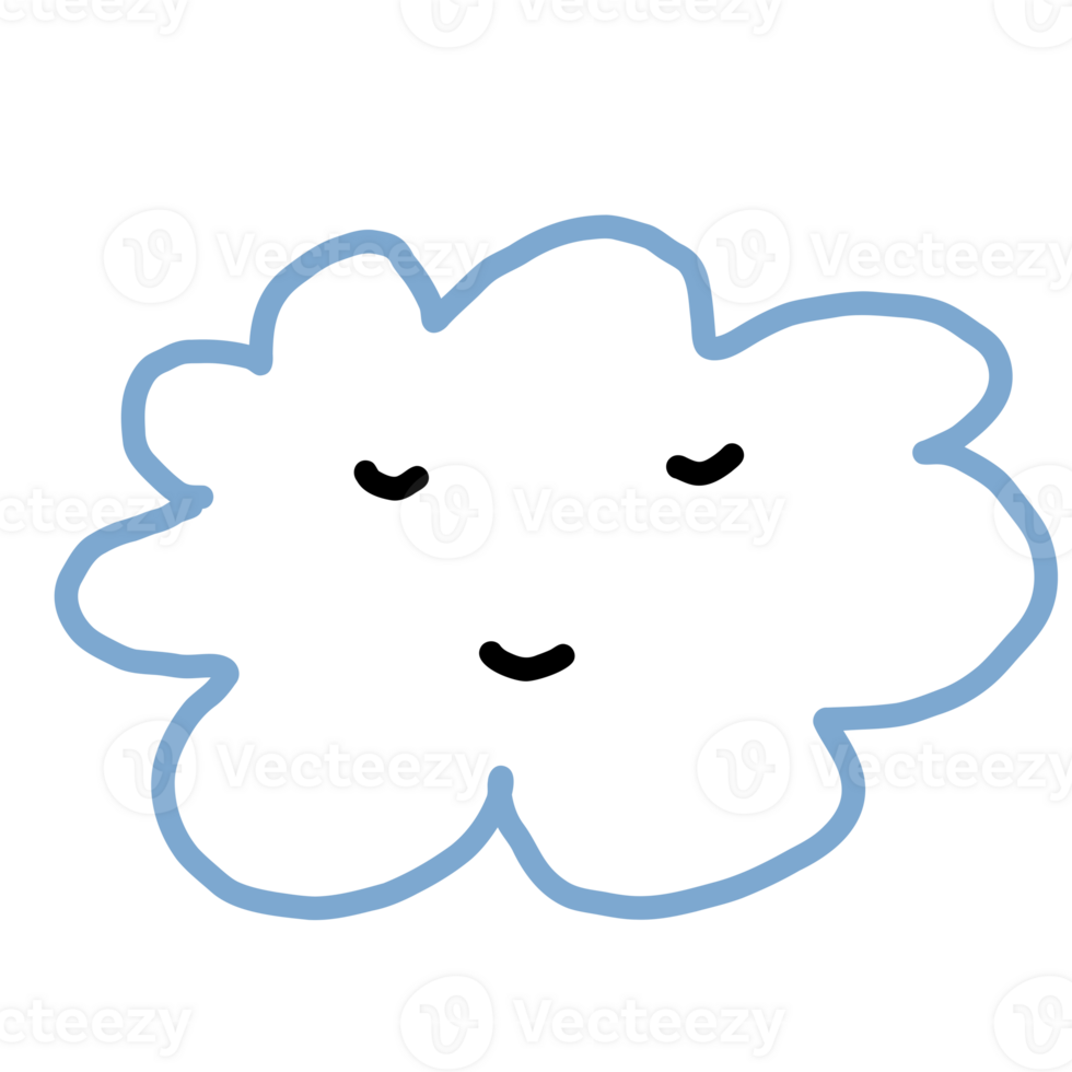 blue cloud illustration png