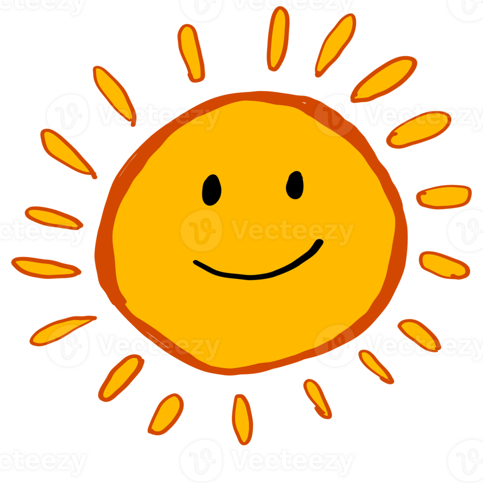 happy sun face with smile png