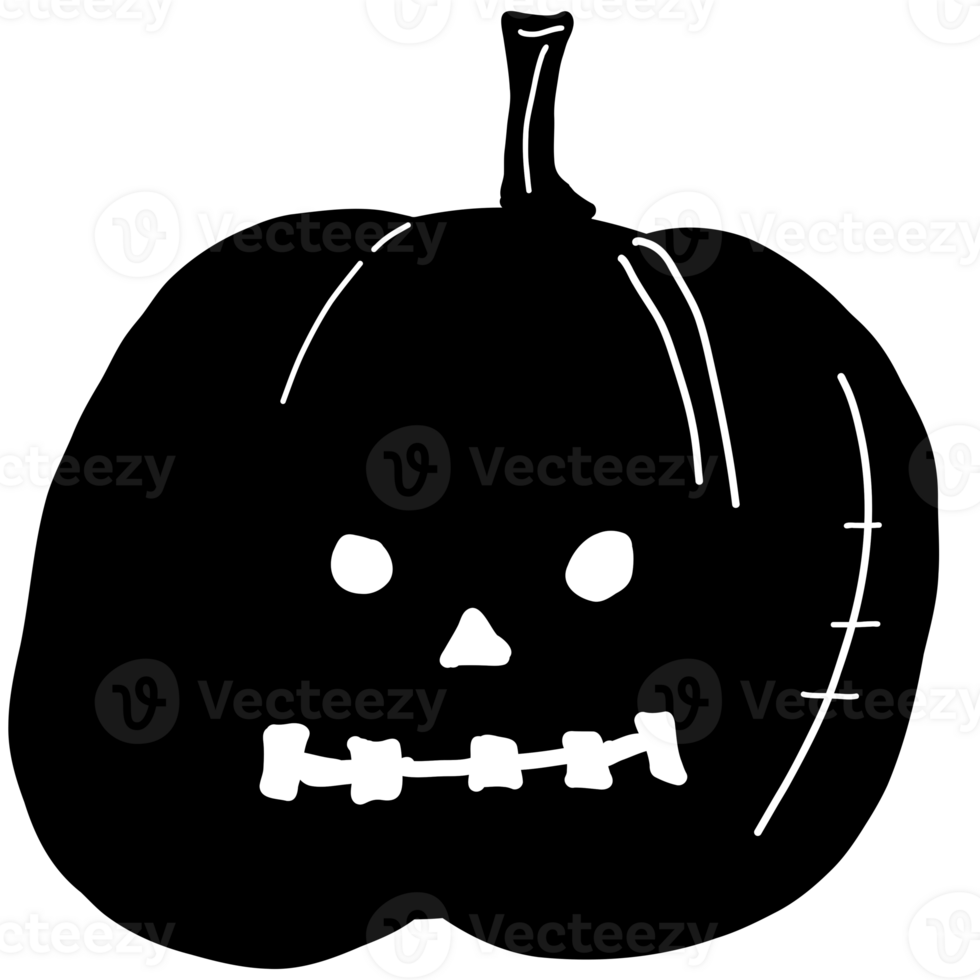 Icon illustration black halloween pumpkin png