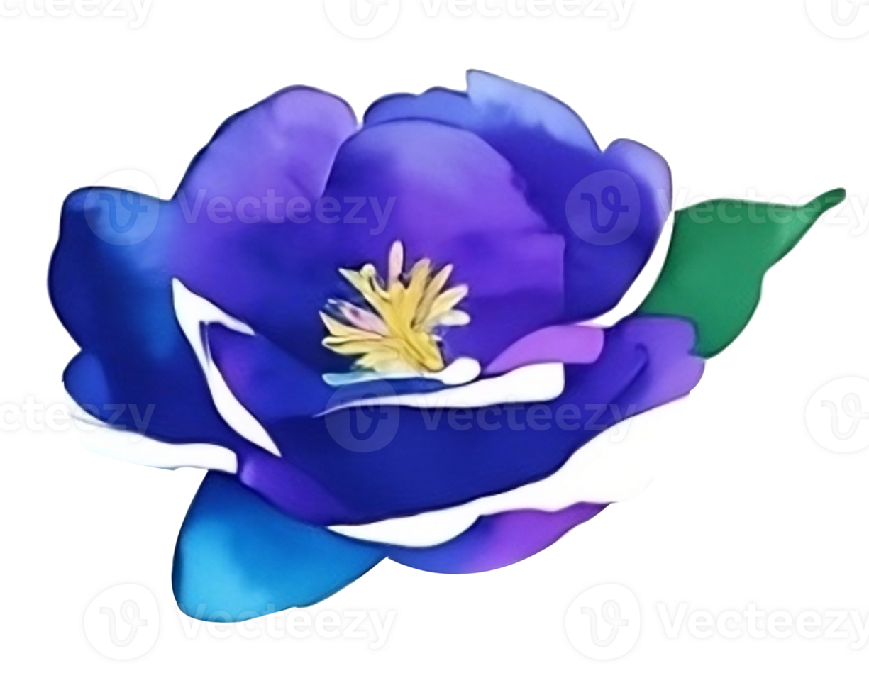 Watercolor flower head clip art AI Generative 27729613 PNG