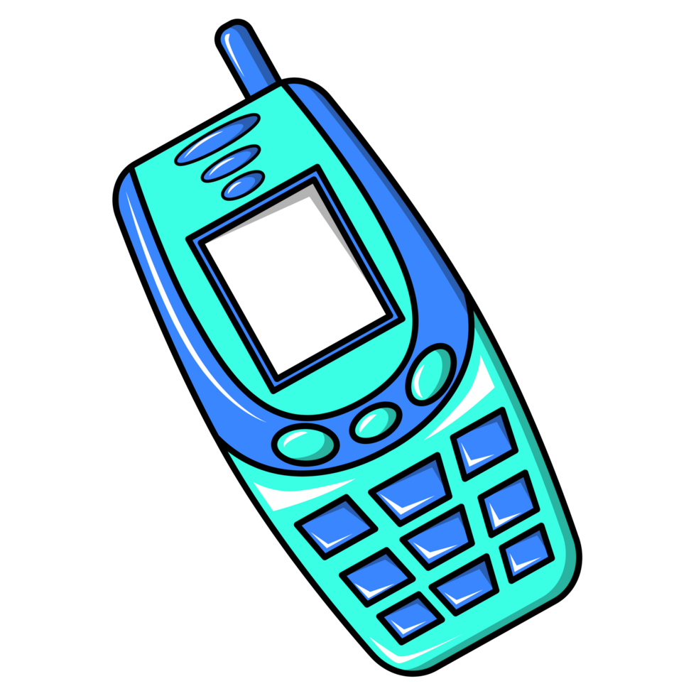retro mobiel telefoon y2k oud mobiel generatief ai png