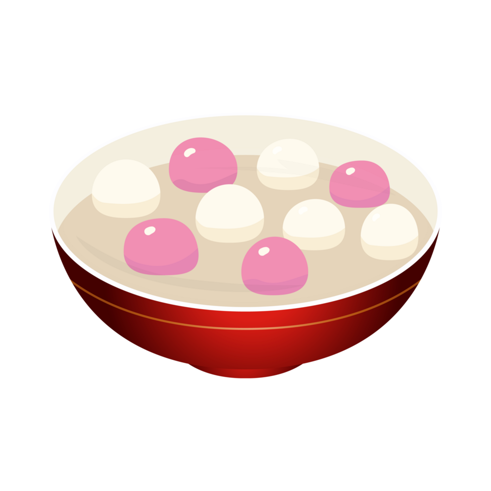 Cartoon Gnocchi Yuanxiao Decorative Element  Generative Ai png