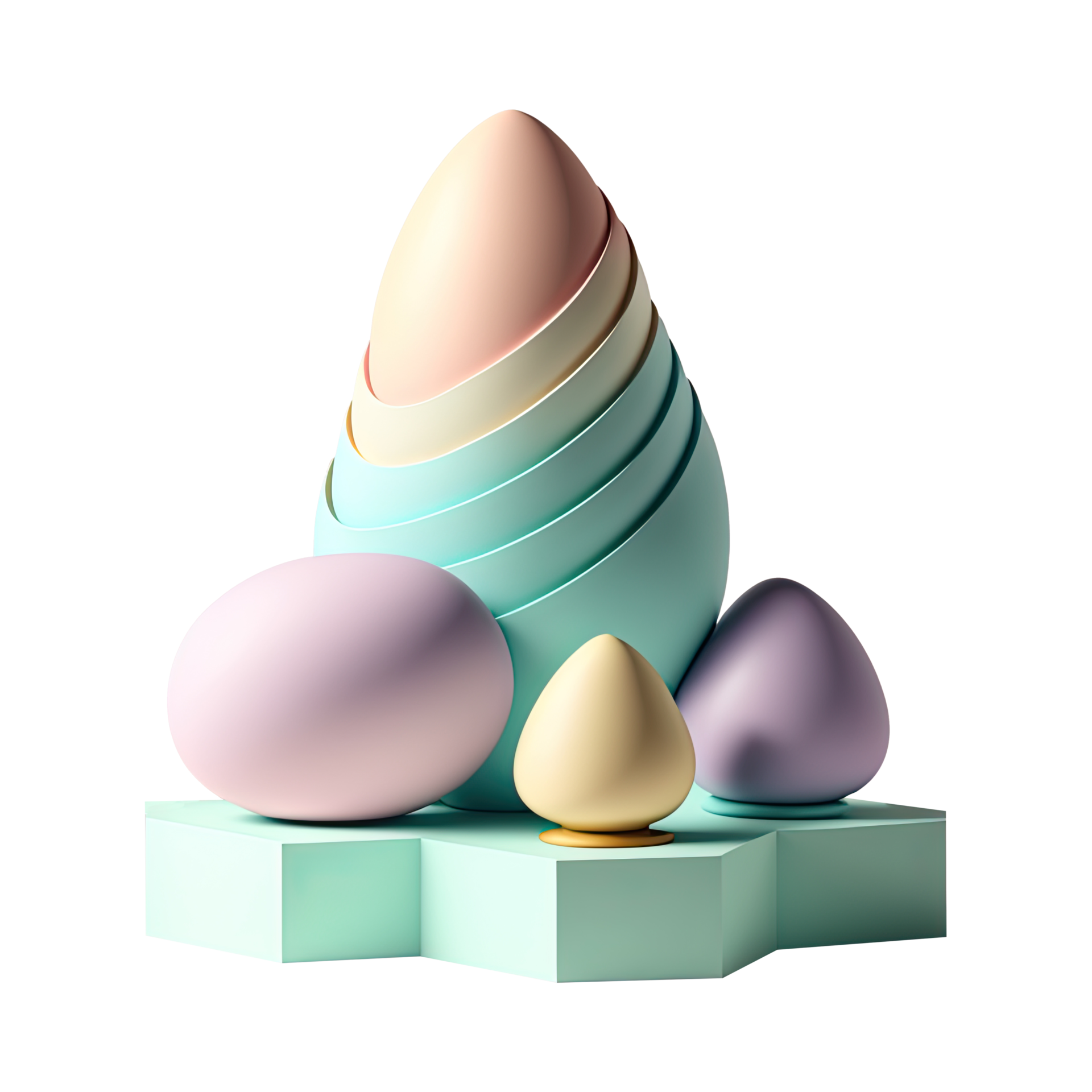 PNG Vector realistic chocolate eggs