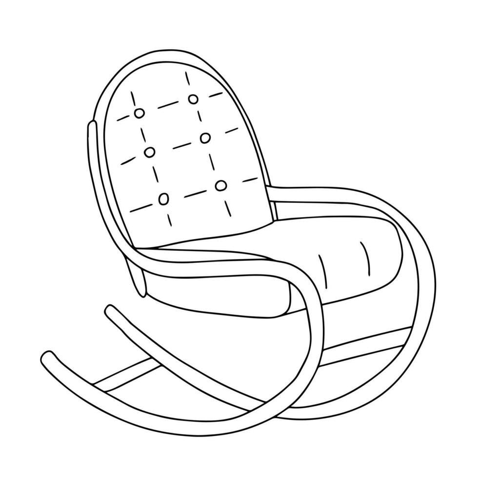 mano dibujado vector balanceo silla