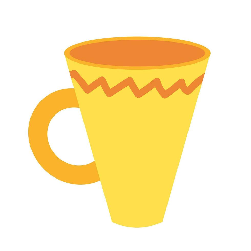 vector cerámico taza plano estilo ilustración