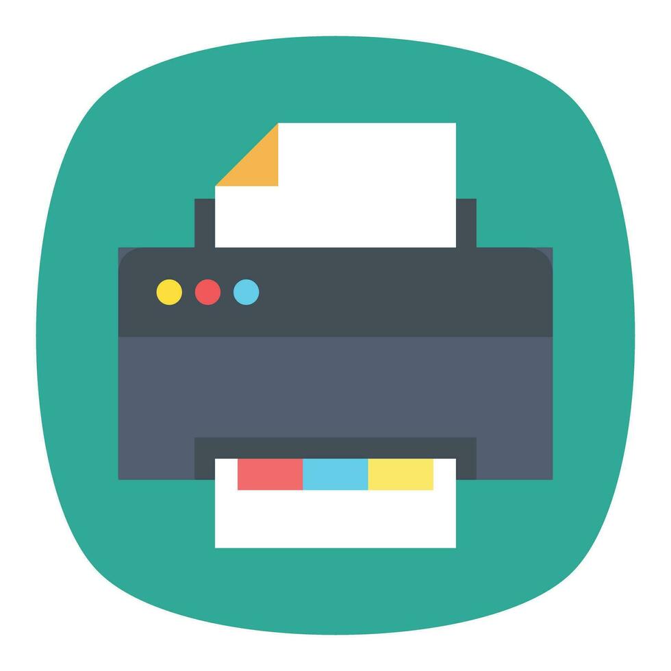 A printer or a fax machine flat icon vector