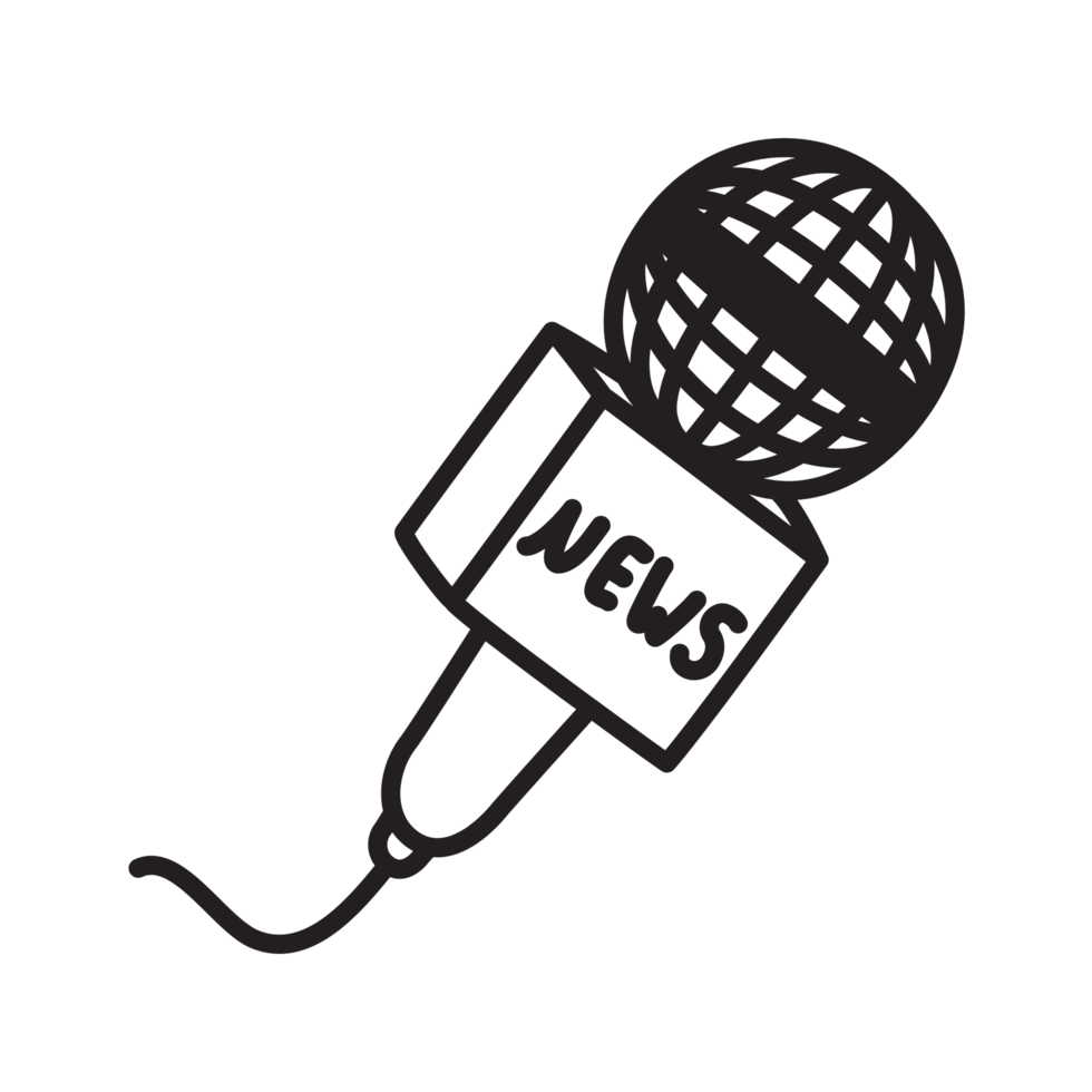 news microphone icon over  Generative Ai png