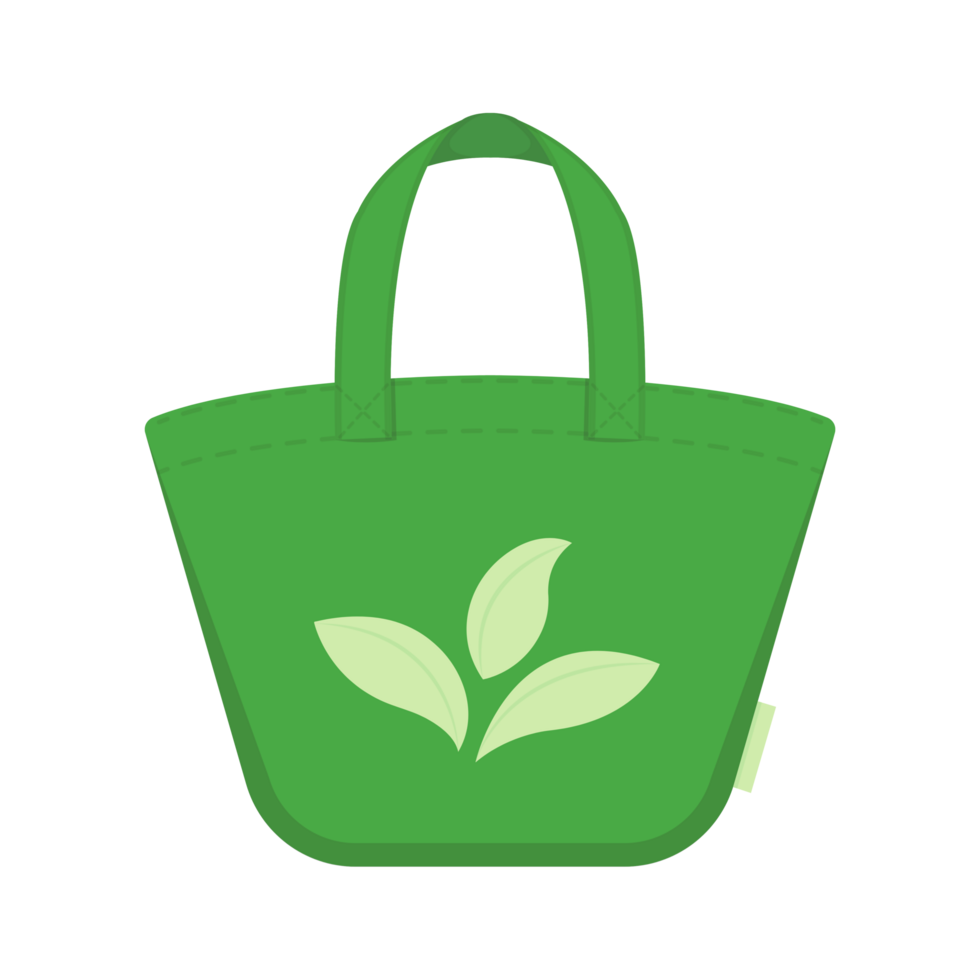 Canvas eco bag icon color outline  Generative Ai png