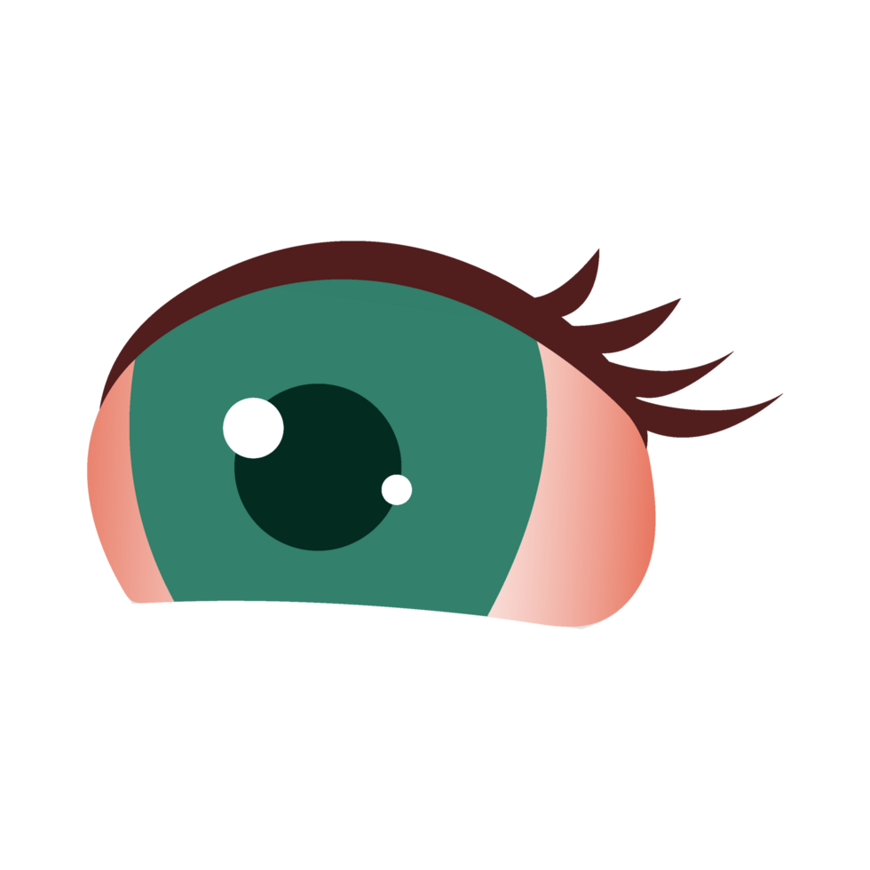 cartoon brown eyes generative Ai png