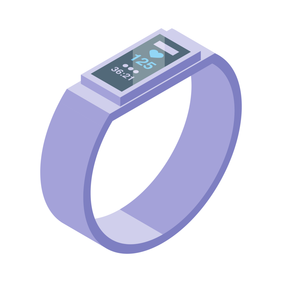 Smart digital device icon isometric vector. Wearable watch Generative Ai png