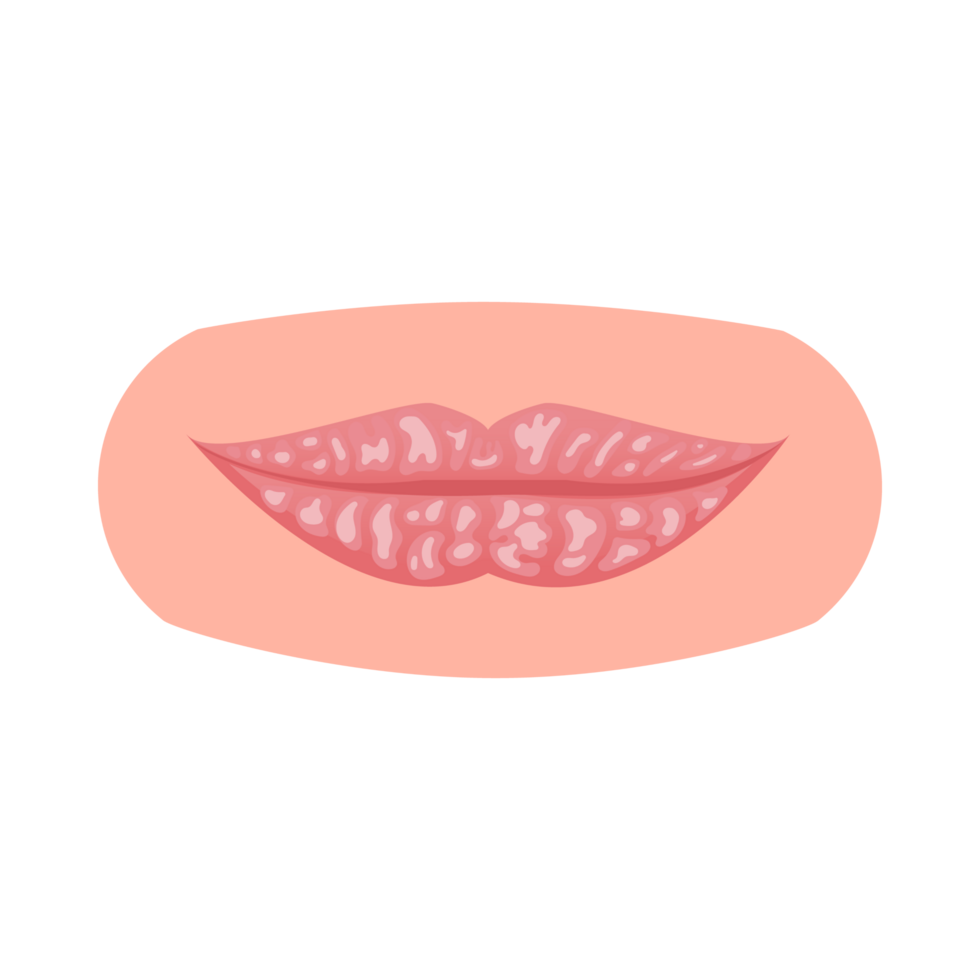 Beautiful Doodle Lip Pattern Generative Ai png