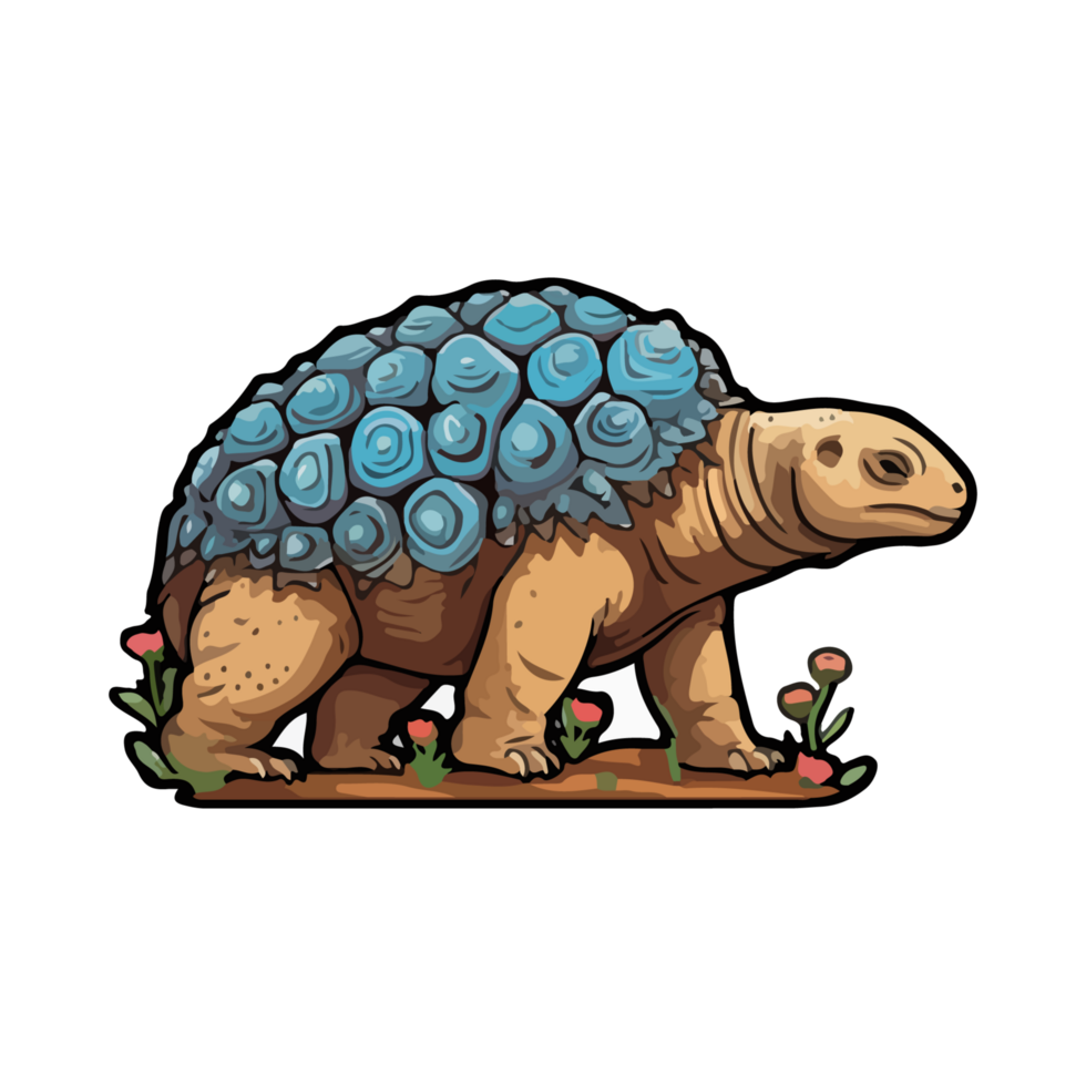 seltsam Dinosaurier Ankylosaurus generativ ai png