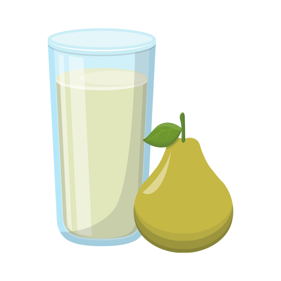 glas av färsk päron juice generativ ai png