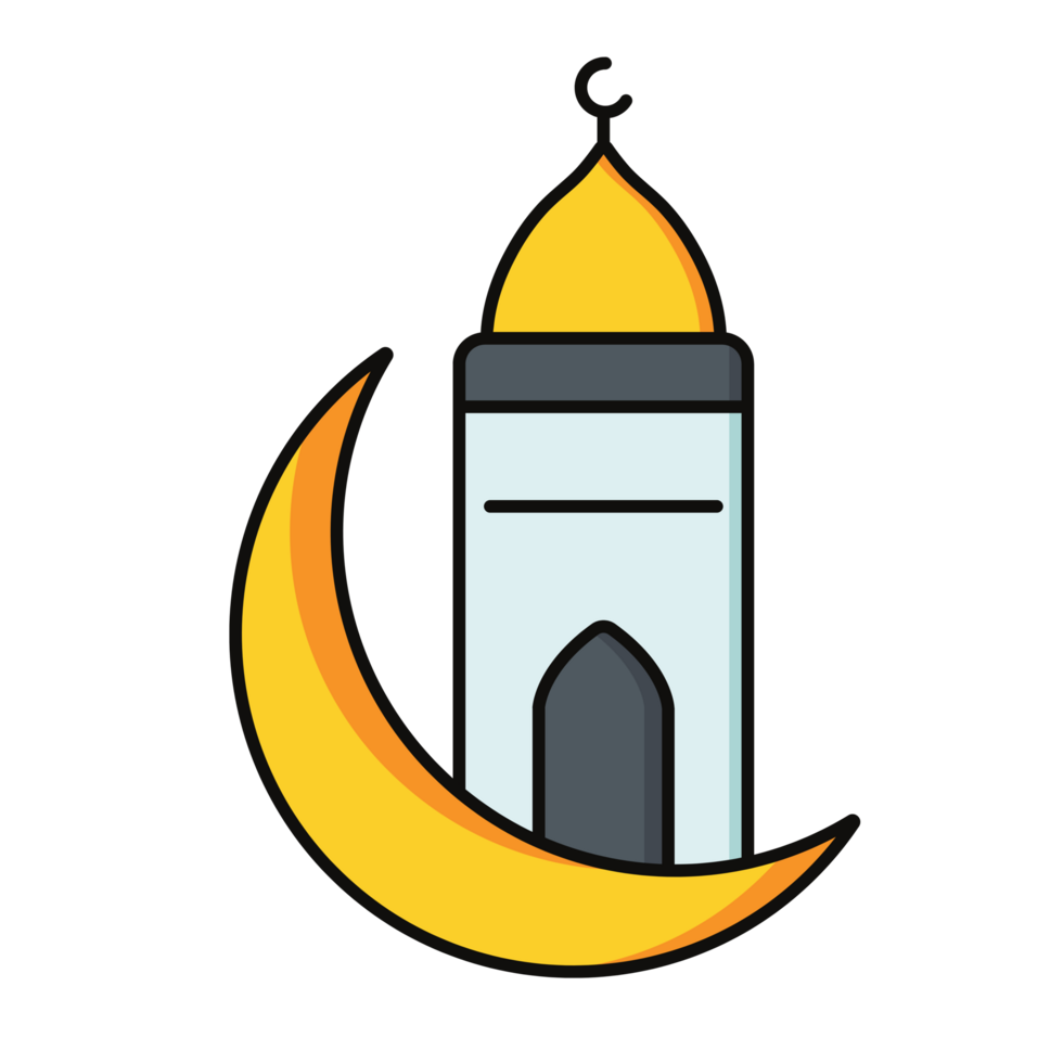 Mosque Icons Generative Ai png