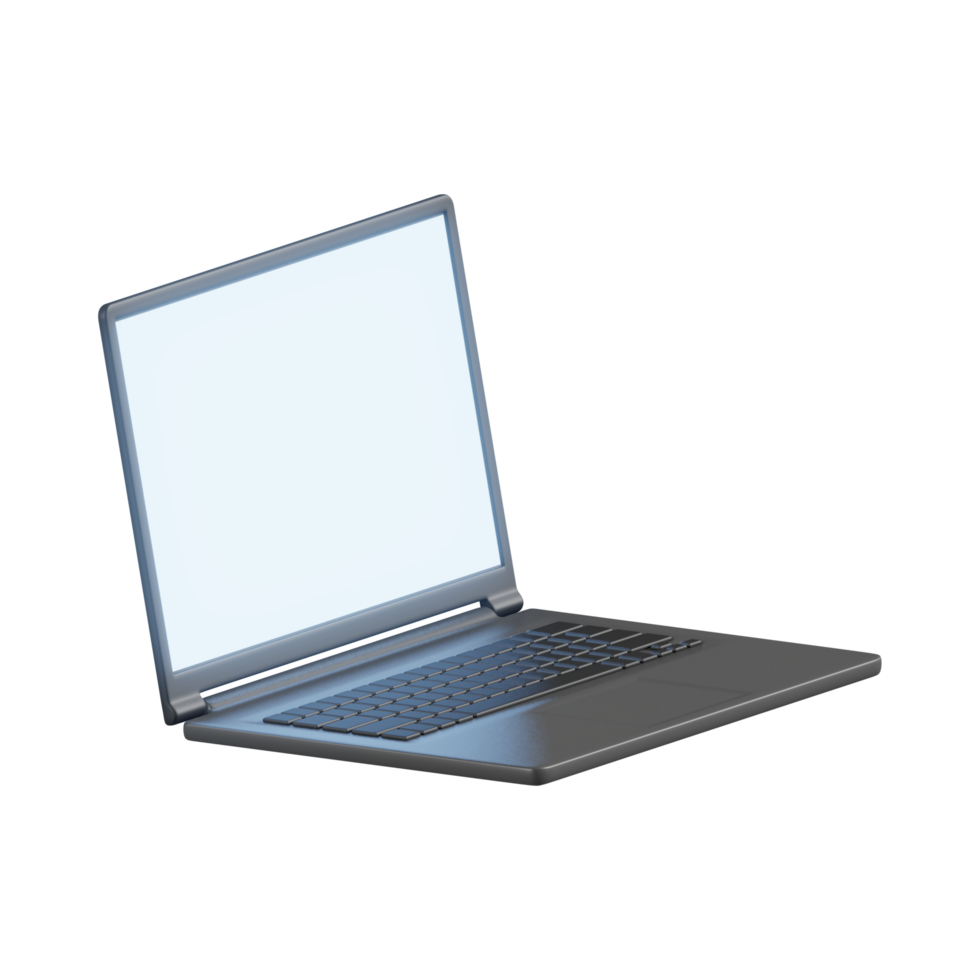 Laptop mockup template white screen  Generative Ai png