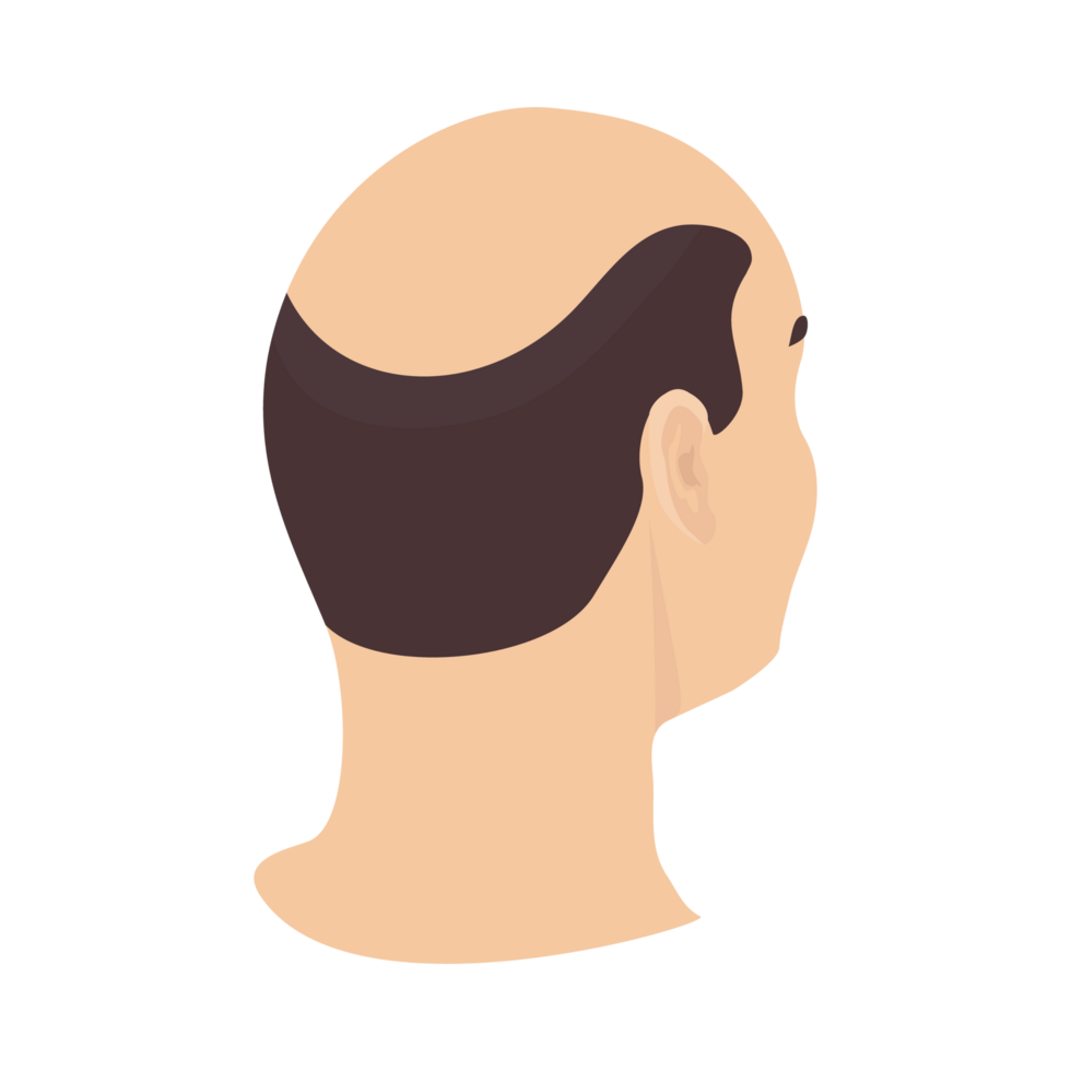 Head of a man in side view Generative Ai png