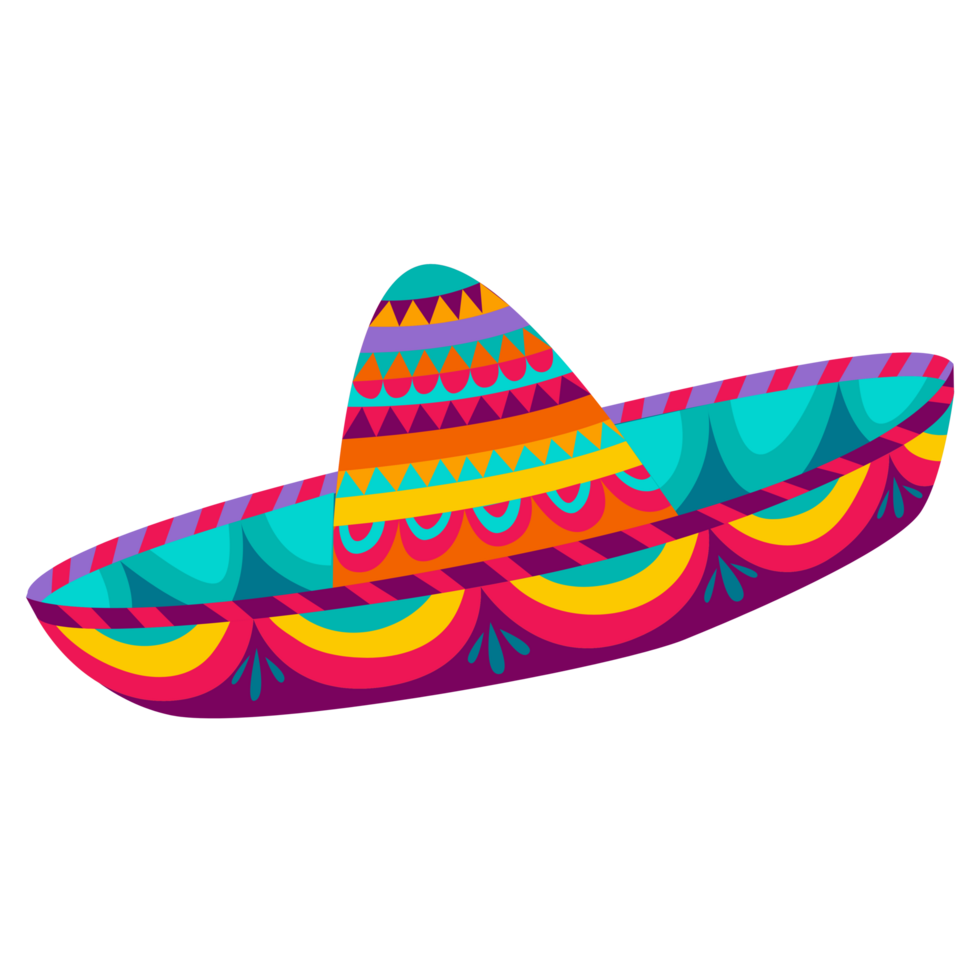 mexicano sombrero generativo ai png