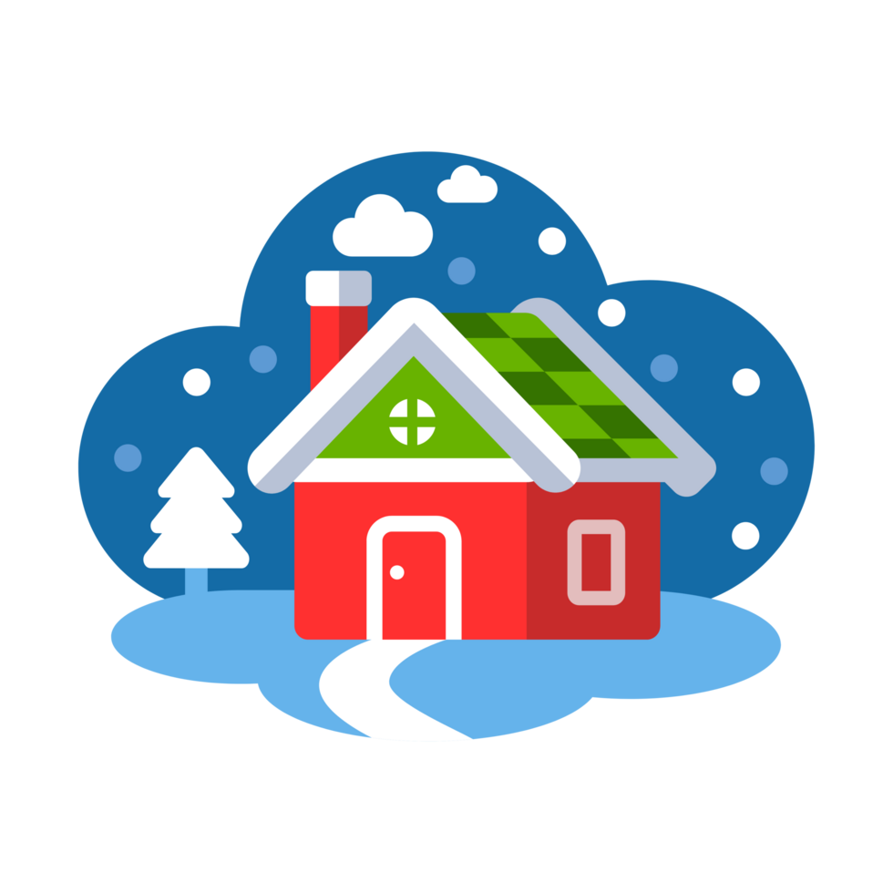 Cartoon Snow House  Generative Ai png