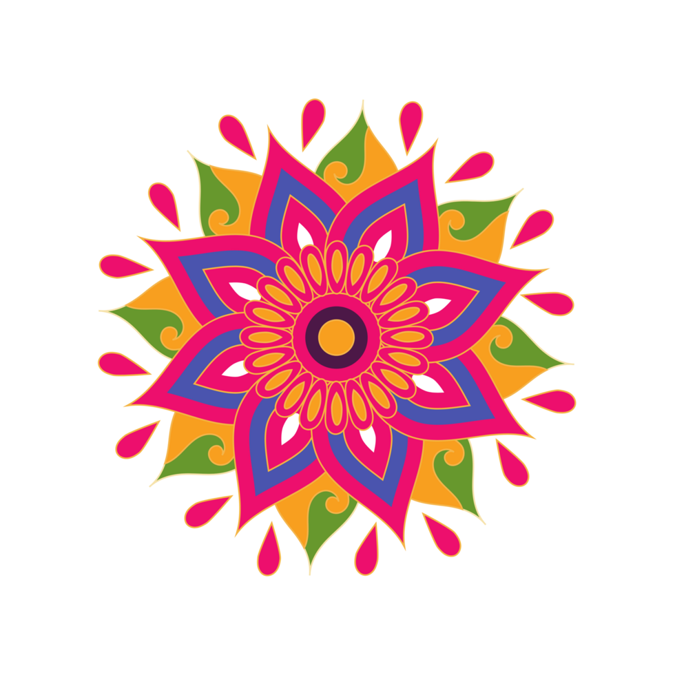 Facile rangoli génératif ai png