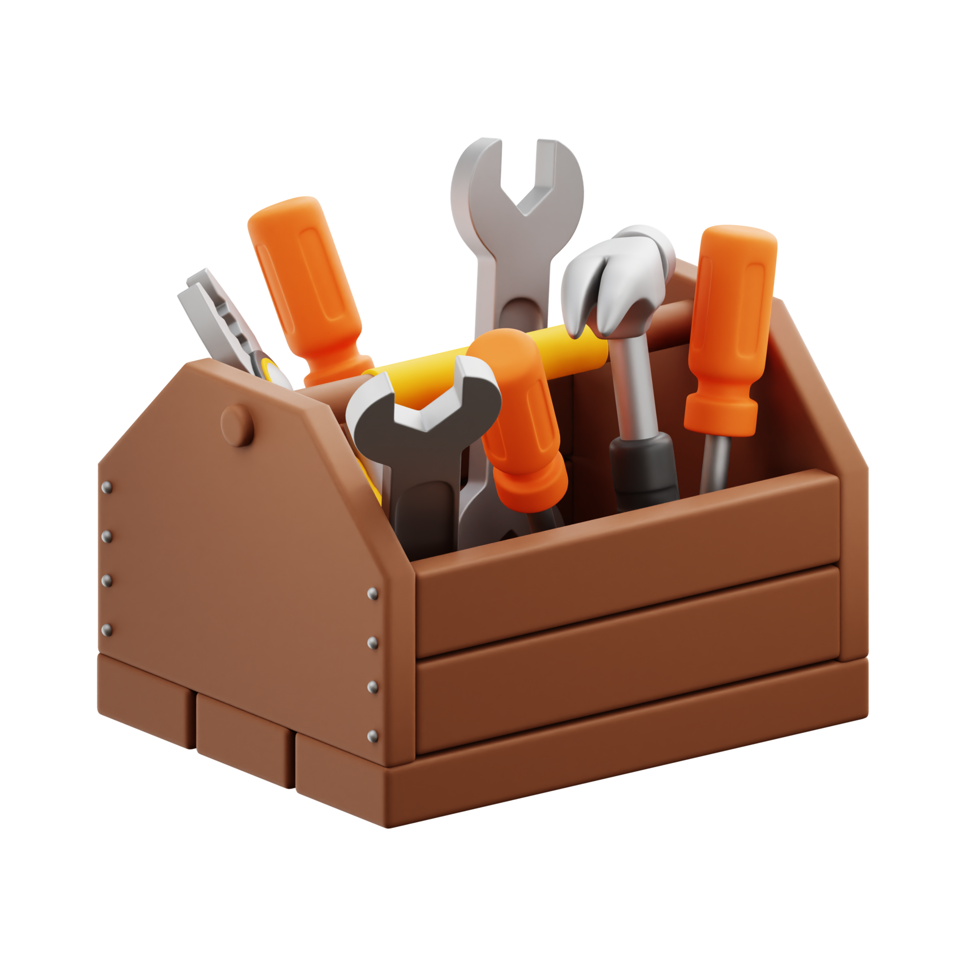 wooden tool box Generative Ai 27730683 PNG