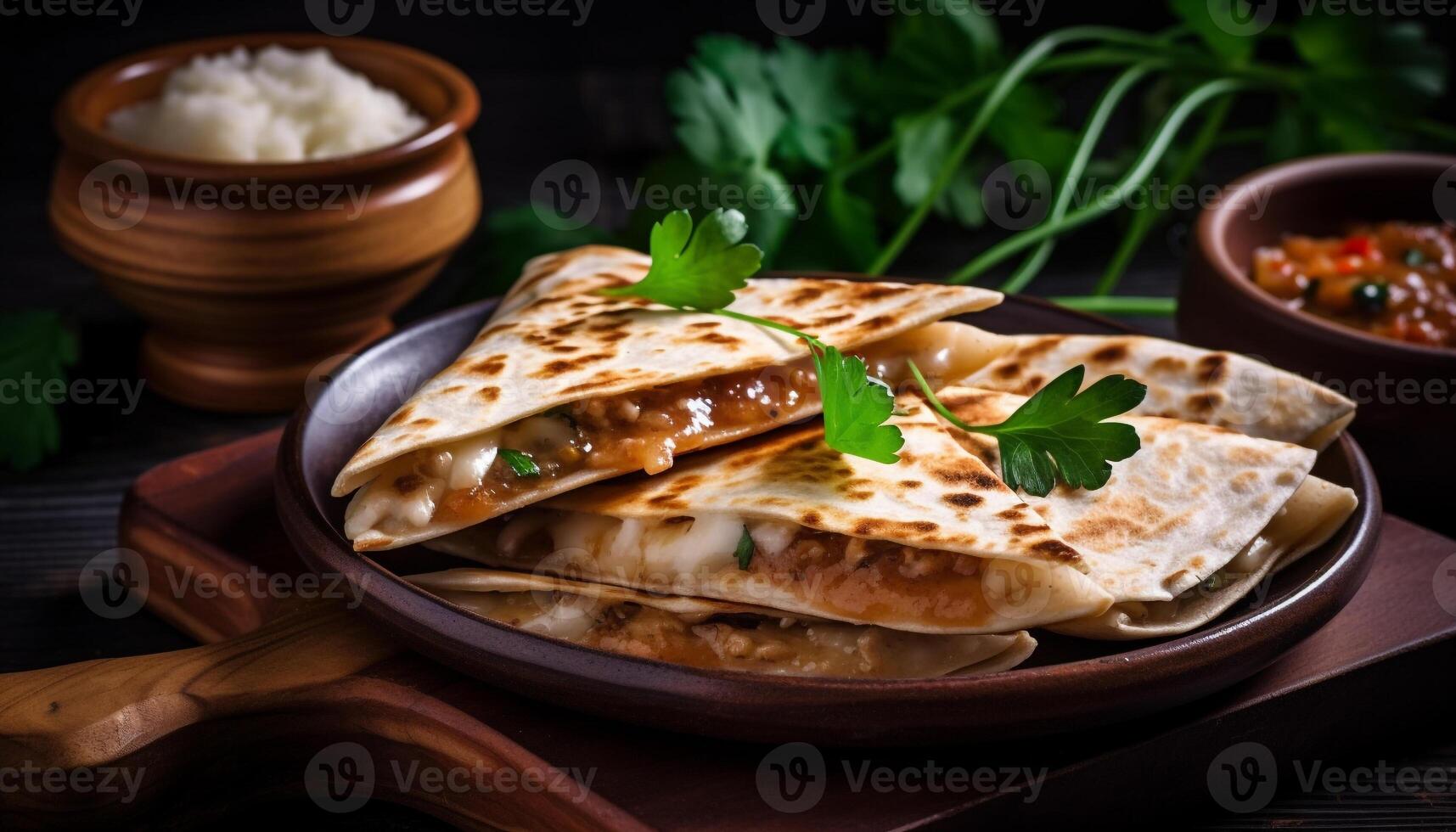 Freshly cooked homemade pancakes on a wooden table, ready to eat and delicious generated by AI photo