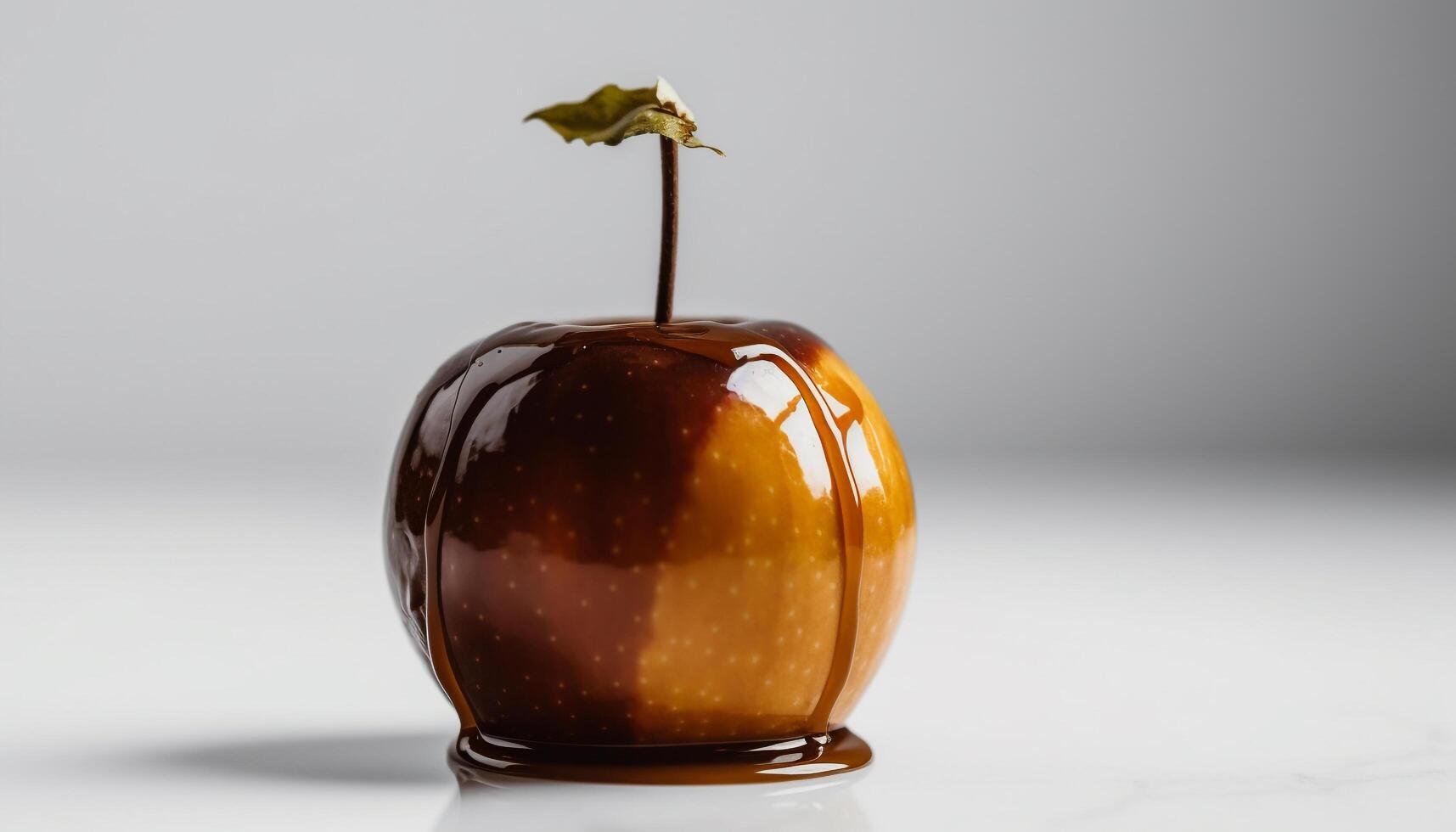 Freshness of nature in a close up of a healthy apple generated by AI photo