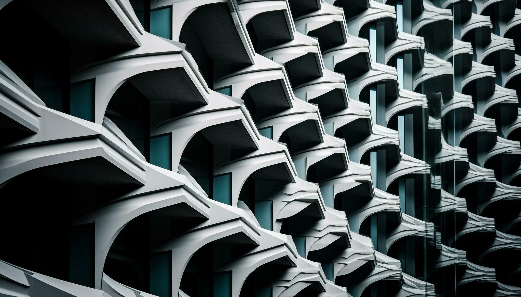 moderno resumen arquitectura modelo diseño antecedentes con futurista geométrico formas generado por ai foto