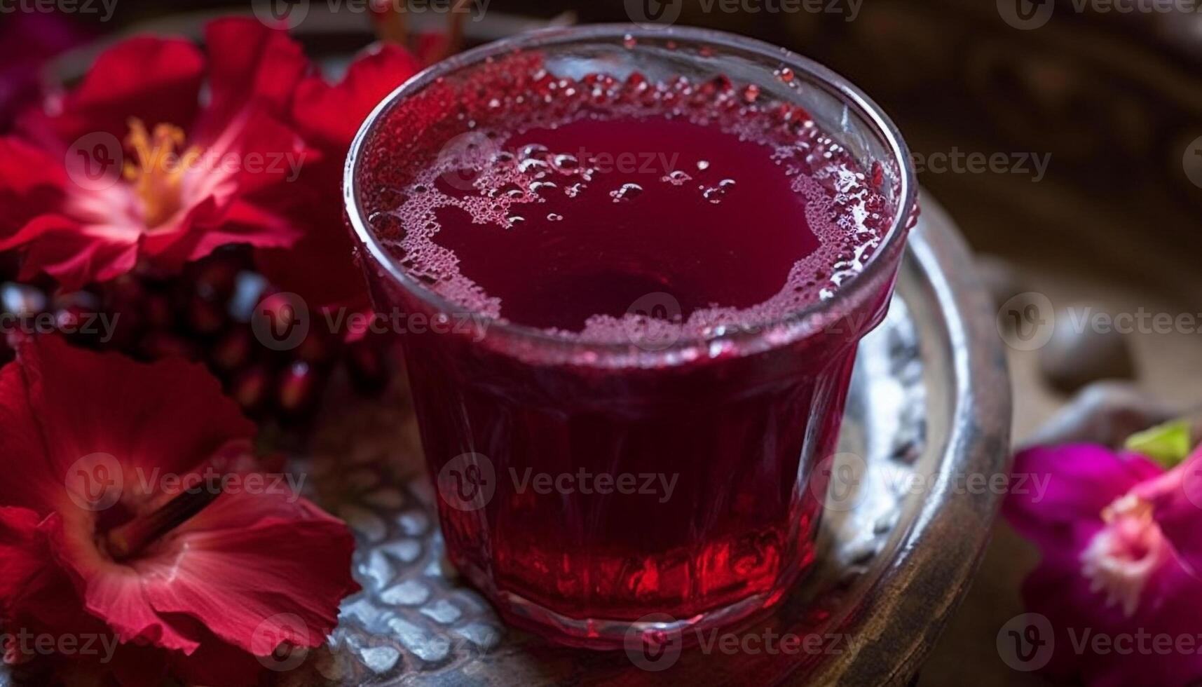 Freshness of nature bounty organic berry fruit, dessert, and refreshment generated by AI photo