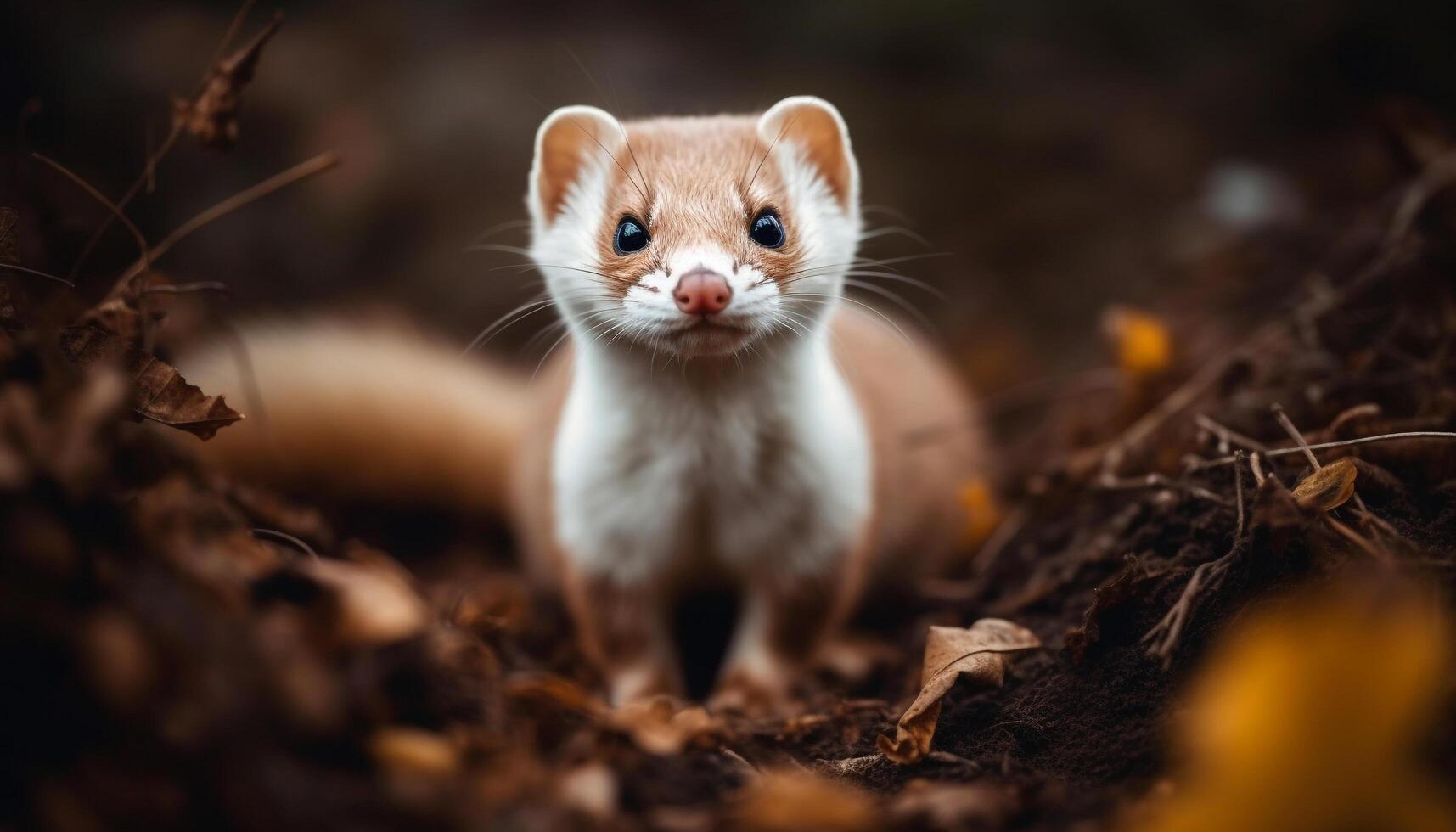 Cute kitten playing in the grass, staring with curiosity generated by AI photo