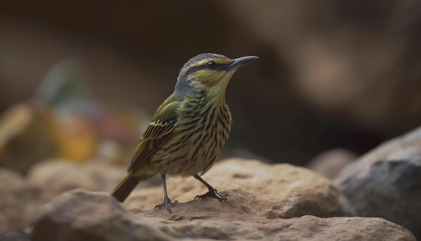 A cute bee eater perching on a branch, resting in tranquility generated by AI photo